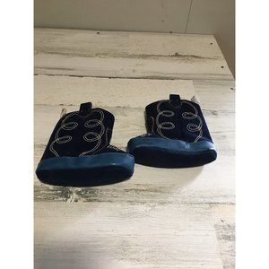 Vintage Sears 7-8 month blue suede baby cowboy boots